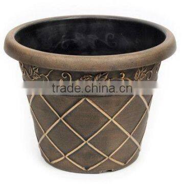 leaf and lattice plastic flower pot CF series