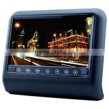 9 inch car back seat lcd headrest dvd player with wireless game car monitor