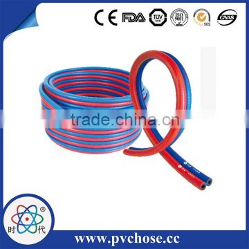 Flexible textile baided 6mm oxygen/acetylene twin welding rubber hose