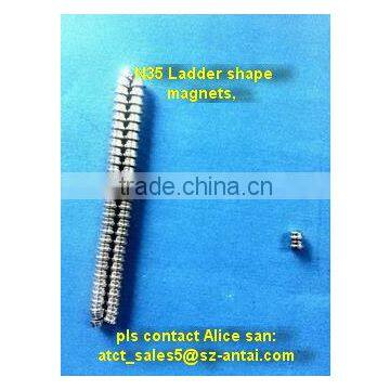 Sintered rare eath tiny neodymium magnet ladder shape N42