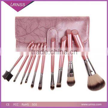 Hello kitty human hair makeup brush with makeup brush bag