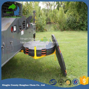 Black crane mat crane foot bearing support, custom-made hdpe outrigger pads