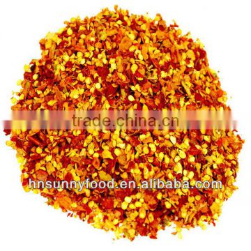 100% pure 12% max moisture dehydrated crushed hot chilli