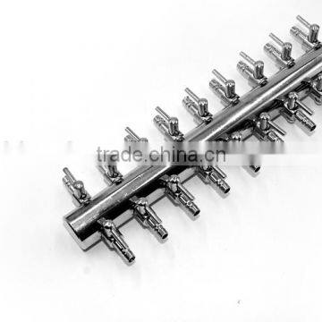 Chrome Plated Brass Eighteen Way Aquarium Steel Valve With 8mm Connector photo-6