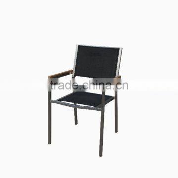 304 grade stainless steel frame with mesh fabric chair with armrest,outdoor garden chair,restaurant chair