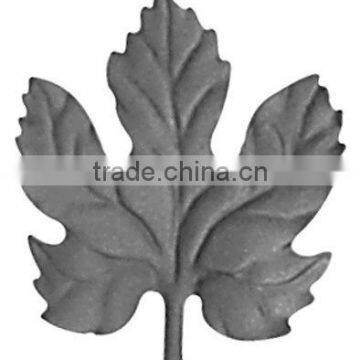 wrought iron forged leaves