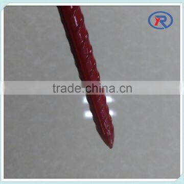 Red Painted Steel Picket Fence Post photo-5