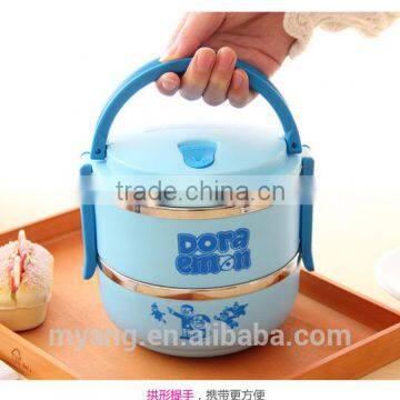 2015 Wholesale Cartoon Two Layer Thermal Insulation Lunch Box /lovely Thermal Insulation Lunch Box for Kid, Heat photo-5