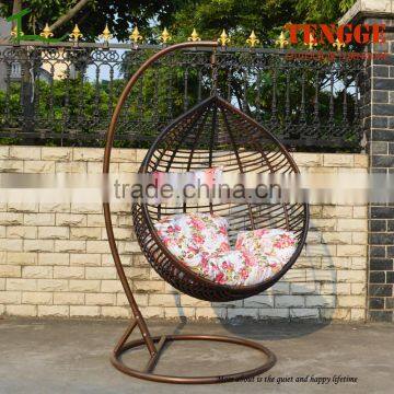 TG-16007 New season wide round rattan swing waterdrop hanging chair