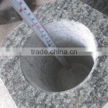 Olive Green Granite Tombstone Vase photo-5