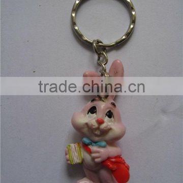 Artificial rabbit animal key chain