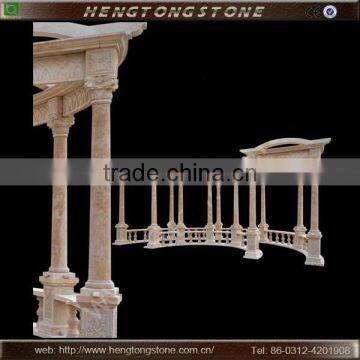 Decorative Long Stone Garden Corridor Gazebo