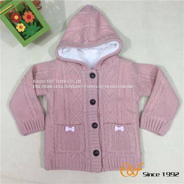 Coral fleece thick hoodie cardigan Sweater