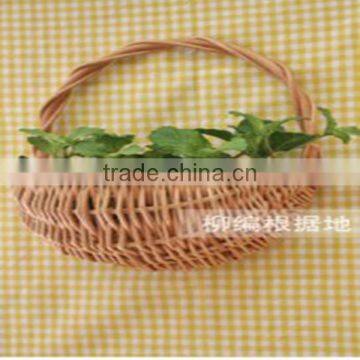 100%handmade craft exquisite wicker hanging flower basket stand