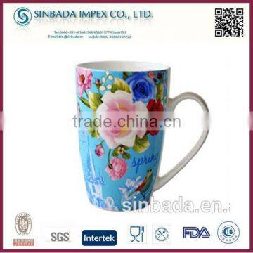 Porcelain Tea Cup With Customer Printing and handle