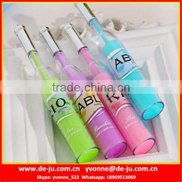 Glow Winebottle Clear Plastic Tubes Pen