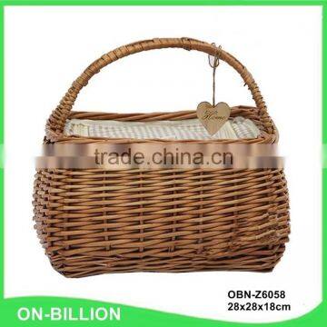 Outdoor Colorful Cheap Portable Natural Wicker Food Baskets photo-3