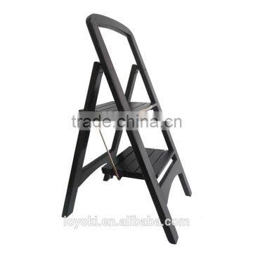 High Quality 3 Step Wood Fold Step Stool Multifunction Step Ladder photo-3