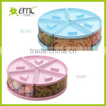 Emc 2017 Plastic Candy Box 5 Divided Storage Box With Cover Food Container With Cover photo-6