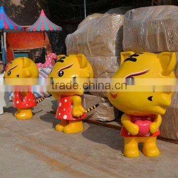 Outdoor Fiberglass Cat Cartoon Figure photo-4
