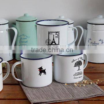 Wholesale Customized Cup Logo Printing Camping Enamel Mug photo-3