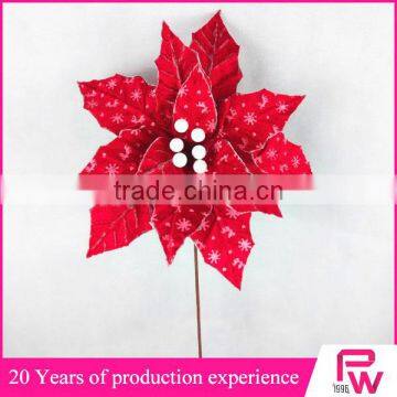 wholesale christmas decorations cheap artificial poinsettia flower for christmas market