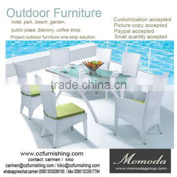 9017 Garden furniture table and chairs rattan wicker dining sets