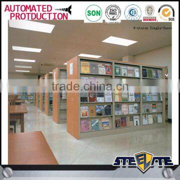5 Shelves Cheap High Quality Library Furniture Steel Magazine Display Rack photo-5