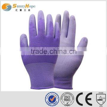 sunnyhope Gray Nylon warehouse gloves with Polyurethane Coating