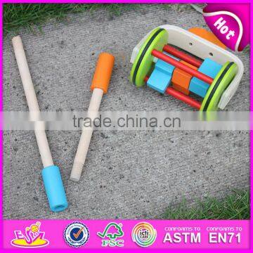 2015 Hot New Wooden Hand Push Cart Toy for Kids,Classic Cartoon Cart Wooden Push Toy,Baby Favorite Wooden Push Cart Toy W05A010 photo-5
