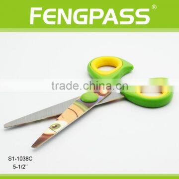 S1-1038C 5.5" 2Cr13 Stainless Steel Blade With PP+TPR Plastic Handle Mini Scissors photo-4
