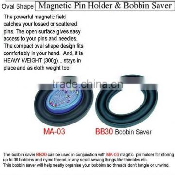 Magnetic pin holder & Bobbin Saver