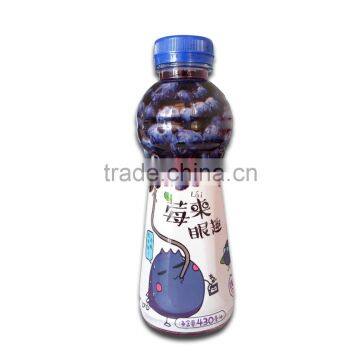 Private Label 430ml Blueberry Juice Drink with pulp in PET bottle