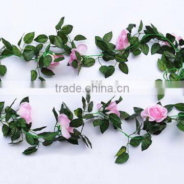 16 Flower Heads Artificial Rose Flower Garland for Wedding photo-3