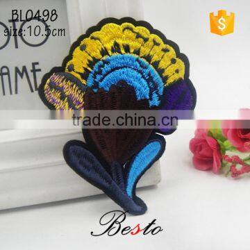 China wholesale tshirt fabric applique embroidery designs for clothes