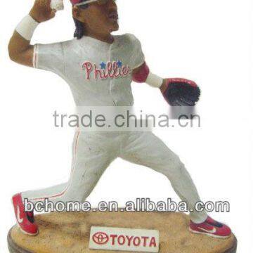 polyresin bobblehead statue baseball player