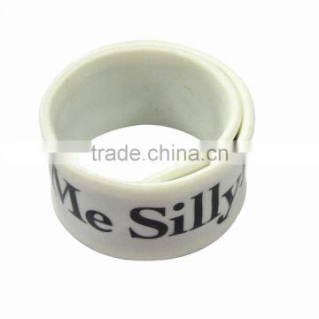Logo Printed Custom Wholesale Kids Silicone Snap on Bracelet photo-2