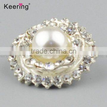 Fashionable Custom Pearl Rhinestone Buttons for Garments WBK-1464 photo-2
