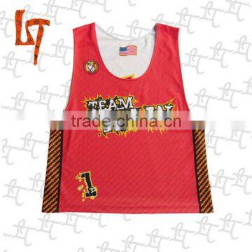 New design custom sublimation reversible men 's lacrosse jerseys