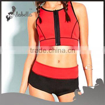 Colorblocked Neoprene Reversible Athletic Shorts photo-2