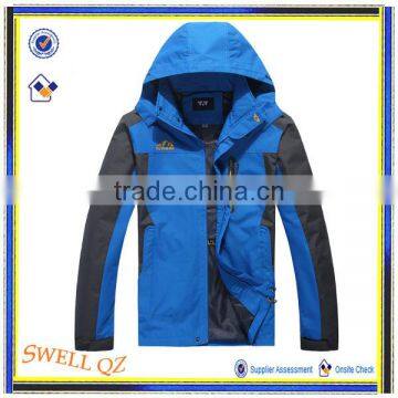 Winter adult sport waterproof jacket with hood