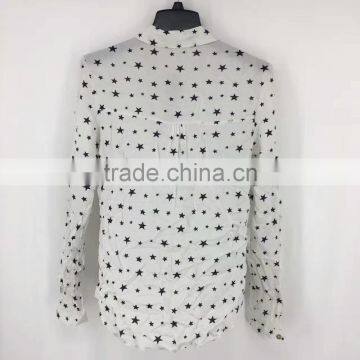 Ladies Garment Stock Lot Stars Full Print Branded Shirt photo-5