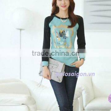 Women Tshirts 3/4 Sleeve Raglan Baseball, 100% Cotton, Sreen Printing photo-3