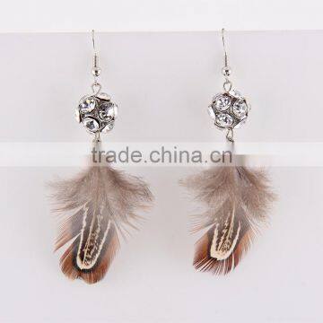 Parrot Feather Earrings Ecological Handicraft Earring Girls Bar Party Earrings photo-4