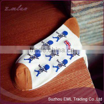 Wholesale Fashion Soldier Cartoon Printed Boy White Socks photo-2