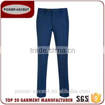 New Pattern Polyester Viscose Men'S Classic Straight Leg Suit Casual Formal Pants With Buttons Hem