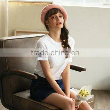 Summer Sets Pure Color T-shirt With Short Sleeves Female Leisure Relaxed Joker Contracted photo-5