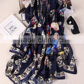 2016 Fashion Bandana Luxury Scarve Woman Brand 100% Silk Scarf With Flower Print Women Shawl High Quality Print photo-6