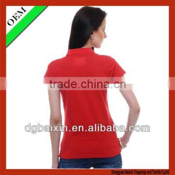 Women's Simple Red Polo Shirt,provided by China Supplier photo-2