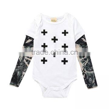 S17526A Autumn 2017 Cotton Children Long Sleeve Cute Baby Boys Tattoo Jumpsuits photo-4